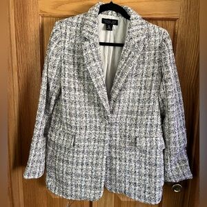 Rachel Zoe Monochrome Tweed Blazer
